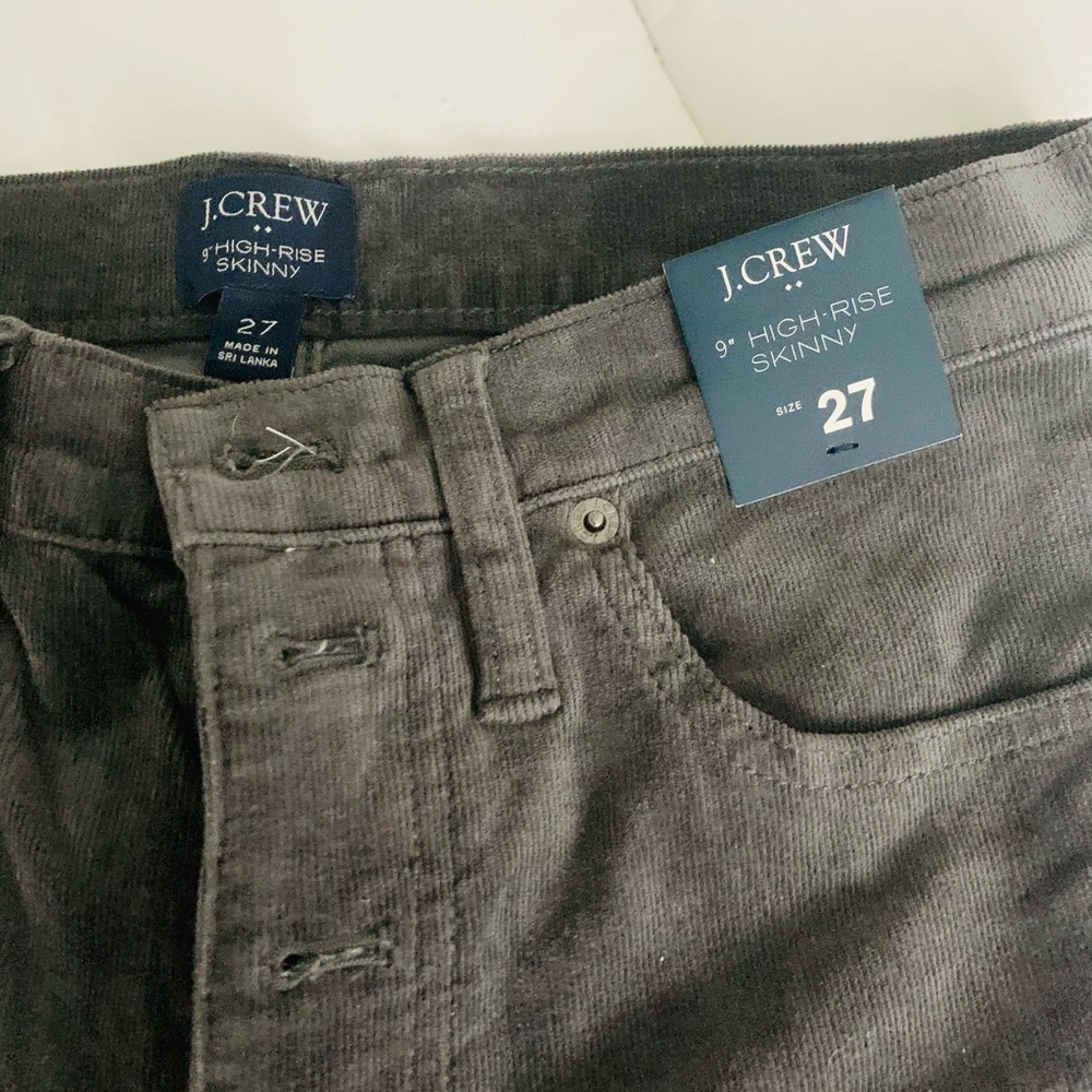 J. Crew 9” High Rise Skinny Corduroy Pants BNWT